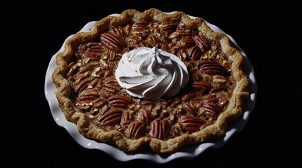 Wall Mural - Pecan Pie with Whipped Cream