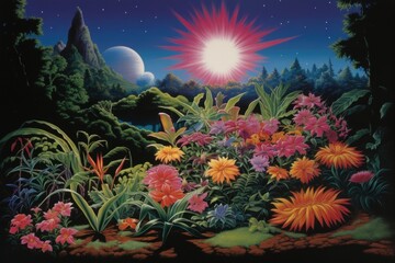 Wall Mural - Gardening landscape astronomy outdoors.