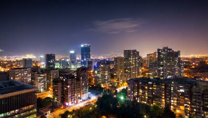  Night view of a developed city 
