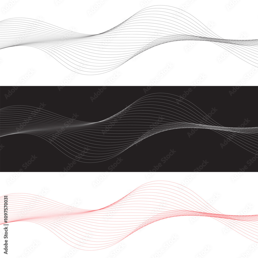 Abstract grey, white smooth element swoosh speed wave modern stream ...