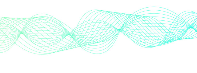 Leinwandbilder - Abstract colorful modern stream wave line transparent background. Curved wavy lines tech futuristic motion background. Smooth curves to represent different sounds. Design used for banner, template, 