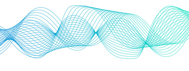 Poster - Abstract colorful modern stream wave line transparent background. Curved wavy lines tech futuristic motion background. Smooth curves to represent different sounds. Design used for banner, template, 