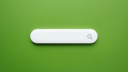 Minimalist search bar on a vibrant green background, ideal for tech-related visuals and digital interfaces.