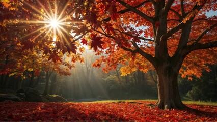 autumn trees in the park