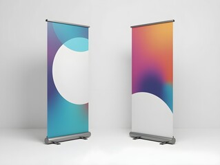 Sticker - Modern corporate colorful roll up standee banner design template