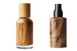© Kanurism - Wooden cosmetic perfume mockup isolated on transparent background