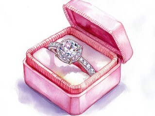 Poster - Diamond Ring in Pink Box