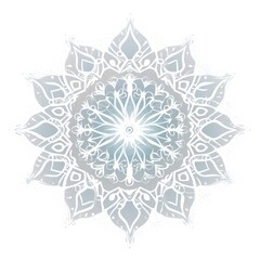 Canvas Print - PNG Silver mandala icon backgrounds snowflake pattern.