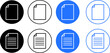 © Sultana Design - Set of page icon. Document sign. Folded written paper document page icons