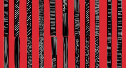 Black Rectangle pattern hand drawn design on Brown background illustration