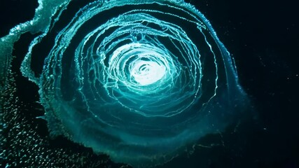 Wall Mural - into the depths: an underwater vortex of swirling turquoise water, a captivating glimpse into the my