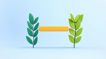 Equal sign floating flat design front view technology theme animation split-complementary color scheme