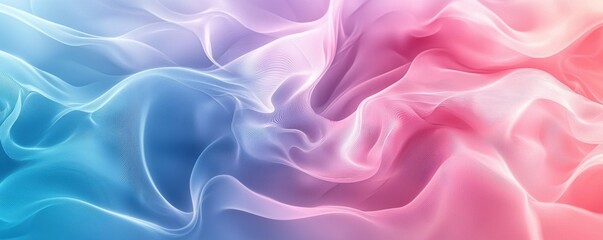 Canvas Print - colorful abstract gradient with soft waves and flowing textures