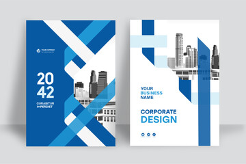 Wall Mural - city background business book cover design template
