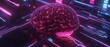 © delvin std - A neon-lit brain on a circuit board background, symbolizing technology and intelligence.