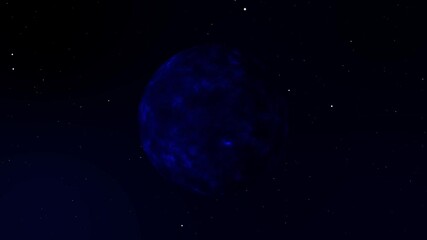 Rotating dark blue planet Earth from space. turning earth background from the space. 4k video blue earth planet at night. earth, moon.