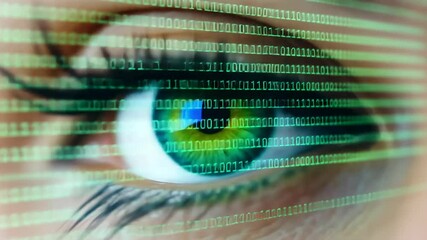 Futuristic vision of digital information cybersecurity