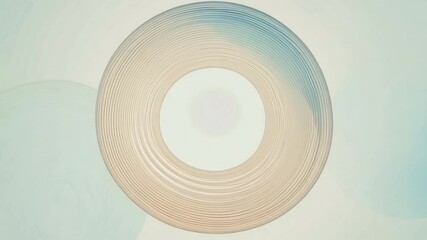 Wall Mural - Abstract Circular Pattern in Pale Blues and Creams: A minimalist and serene image featuring a circular pattern in soft pastel hues, perfect for creating a calming and ethereal atmosphere.  