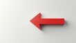© irma - Red arrow pointing left on white background.