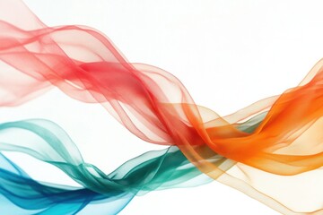 Wall Mural - elegant flowing fabric vibrant colors creating harmonious blend, perfect artistic modern design proj