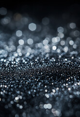 Wall Mural - a dazzling blur of glittering particles capturing light in shades of blue, creating a vibrant and dr