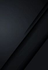 Wall Mural - Black abstract background with lines, stripes. Wavy text area for card, banner, flyer, design Calm smooth black waves Illustration background.

