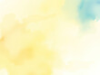 © สิริวุฒิ นาคโคตร - Hand painted watercolor background with yellow, tan, blue, and teal strokes, modern art, design element, colorful