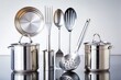 © Sandra - Minimalist Stainless Steel Utensils, White Background, Photography