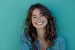 © song - Young Female Smiling Portrait on a Plain Background