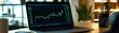 © weerasak - Modern workspace featuring a laptop with stock market data, showcasing finance and productivity in a professional setting.