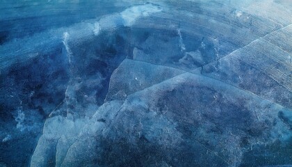 Poster - Frozen Elegance. Stunning Blue Ice Texture with Intricate Cracks and Natural Patterns, Perfect for Winter Themed Designs, Abstract Art Concepts, or Serene Nature Inspired Backgrounds