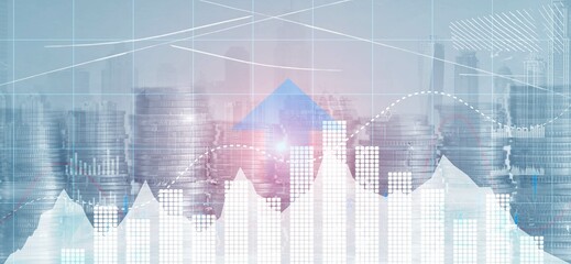 Wall Mural - business intelligence marketing finance management. mixed media