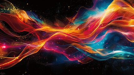 Canvas Print - abstract cosmic waves.