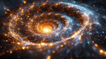 Wall Mural - Abstract swirling cosmic nebula.