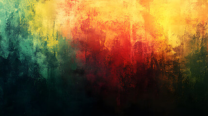 Wall Mural - grunge abstract background using reggae style colors.
