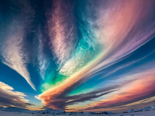 Wall Mural - rainbow in the sky