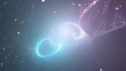 Wall Mural - cosmic dance of light: abstract swirling nebula with vibrant teal and purple hues, creating a mesmer