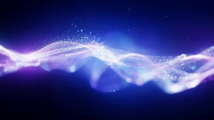 Wall Mural - abstract blue energy wave: a mesmerizing, abstract wave of light and energy flows through the darkne