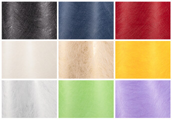 Poster - Glossy paper texture collection with polished and metallic surfaces. Featuring soft gradients, shimmering reflections, and subtle patterns. Includes unique fibrous, rough, and