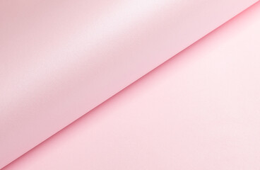 Leinwandbilder - Pink paper background with a soft matte texture and minimalistic design. The smooth pastel surface features clean folds and a chic geometric tone, perfect for premium wrapping,