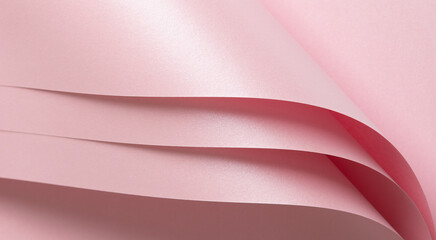 Poster - Pink paper background with a soft pastel gradient and glossy texture. Featuring a polished surface with subtle shimmer and a luminous glow, it exudes modern elegance and a stylish,
