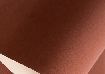 Aufkleber - Terracotta velvet textured paper background in a rich reddish brown tone. Soft, matte surface with subtle curves and folds, exuding luxury and elegance. Perfect for modern,
