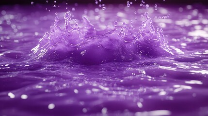 Canvas Print - Close-up of purple liquid splashing.