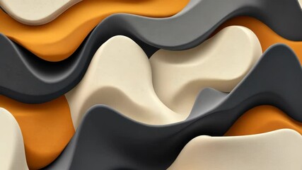 Wall Mural - abstract wave design with flowing curves and light texture
