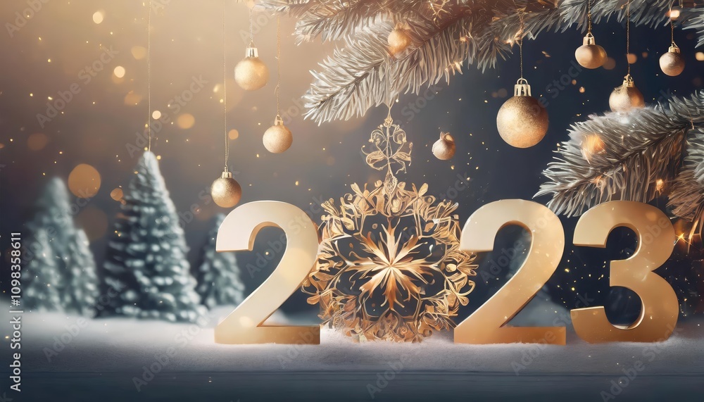 Celebrate the New Year with a stunning golden holiday background ...