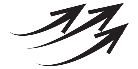 Wall Mural - set of arrows. arrows up. black arrow icons. curved arrows. vector illustration.