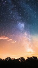 Wall Mural - Vast cosmic explosion revealing a colorful galactic landscape in deep space