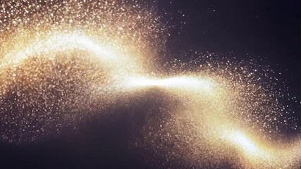 Wall Mural - golden stardust swirl: a mesmerizing abstract background with a swirling, glittering flow of golden 