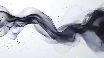 Wall Mural - Abstract digital waves and data lines, floating in space against a white background. perfect for futuristic tech and innovation-focused visuals. Surrealism. Illustration