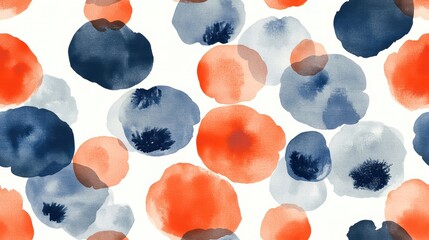 Wall Mural - Colorful abstract watercolor dots pattern on white background.
